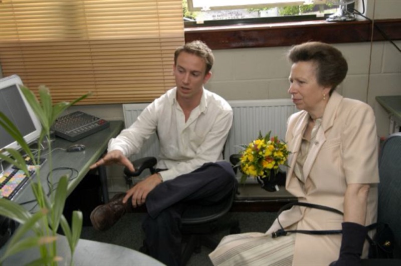 Princess Anne in the Easton studio, July 2004